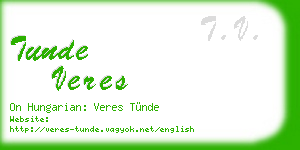tunde veres business card
